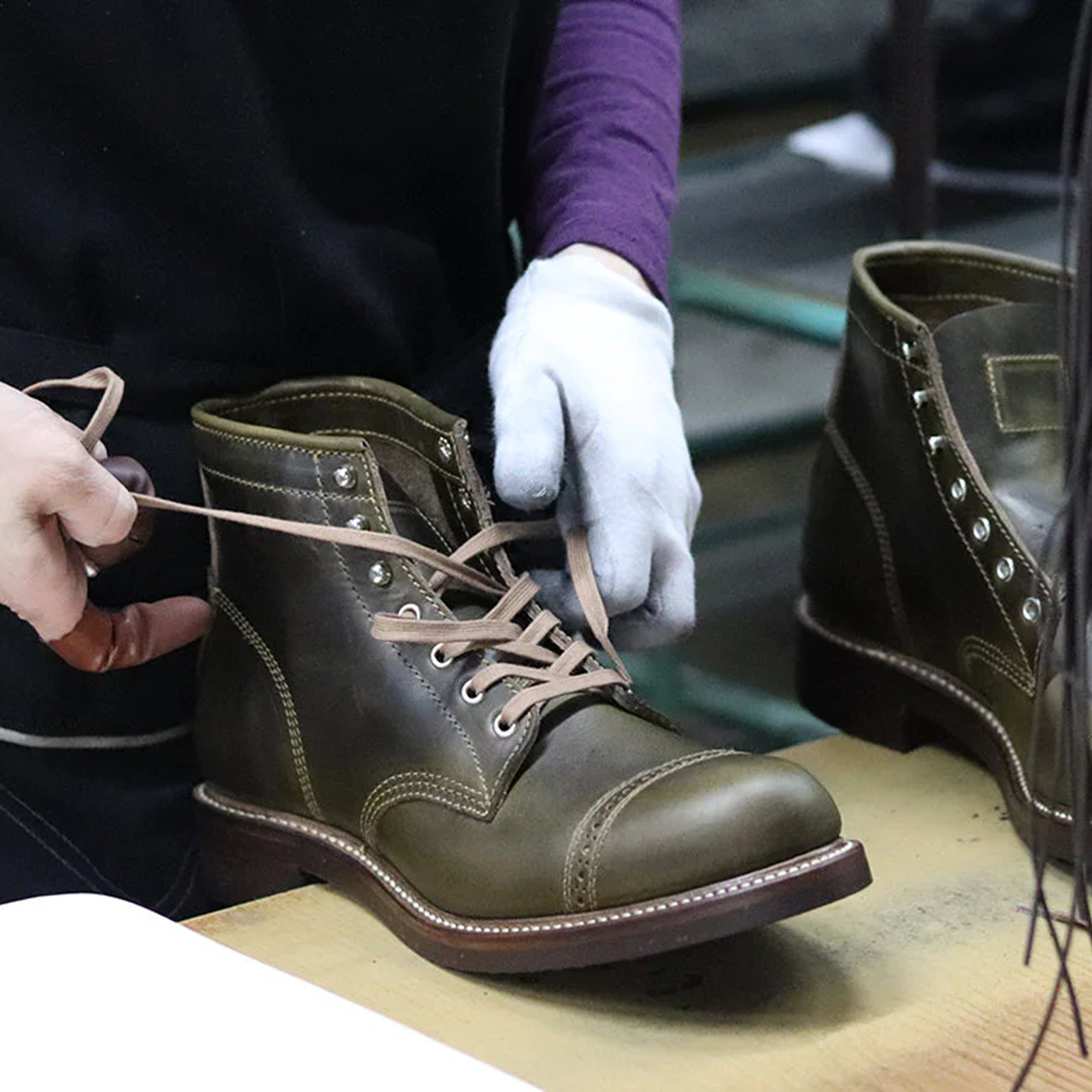 COMBAT BOOTS / HORWEEN LEATHER CXL DARK OLIVE