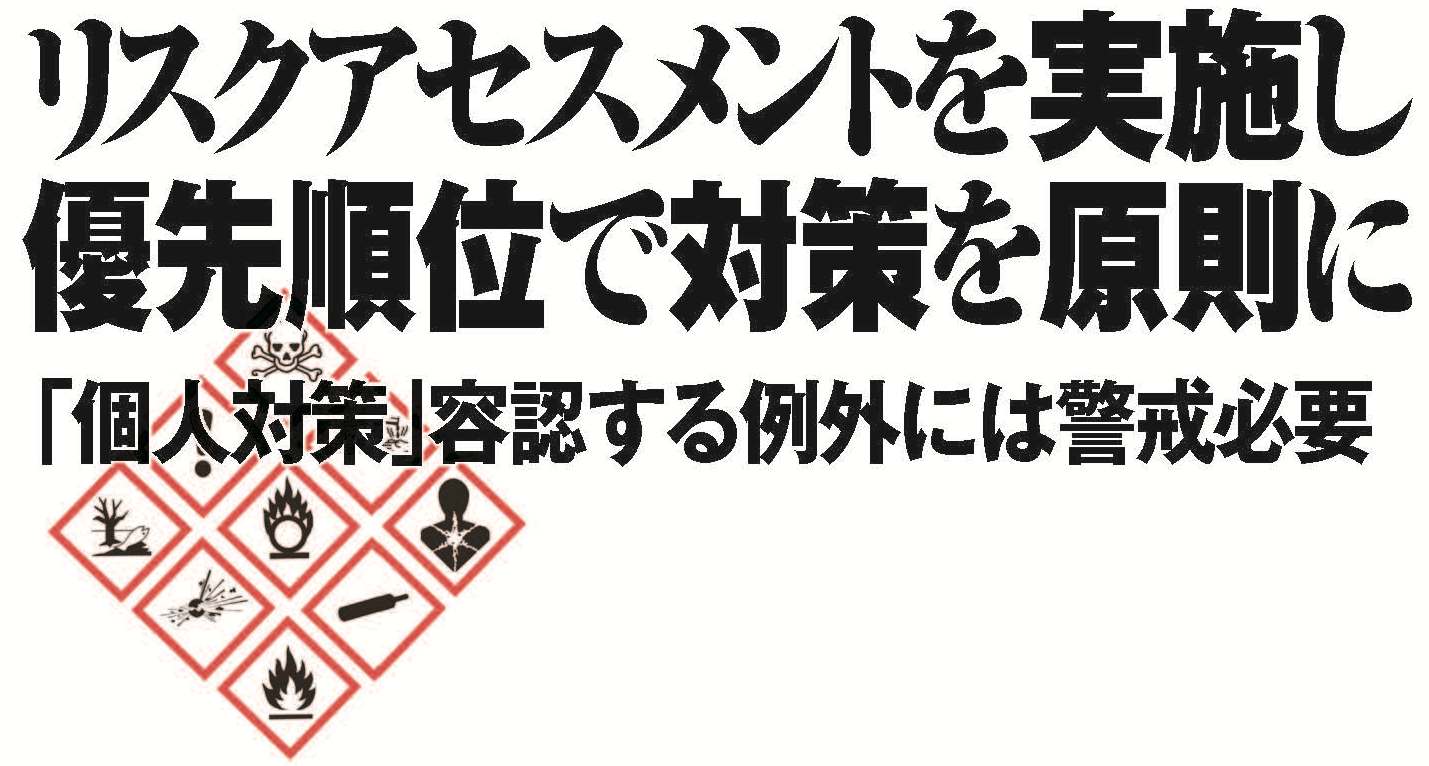 特集：化学物質規制体系の見直し提言／リスクアセスメントを実施し