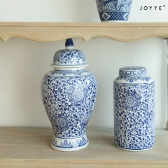 Joyye による魅力的な青と白の陶器の花瓶コレクション