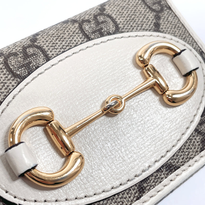 GUCCI Tri-fold wallet 644462 Horsebit GG Supreme Canvas gray gray