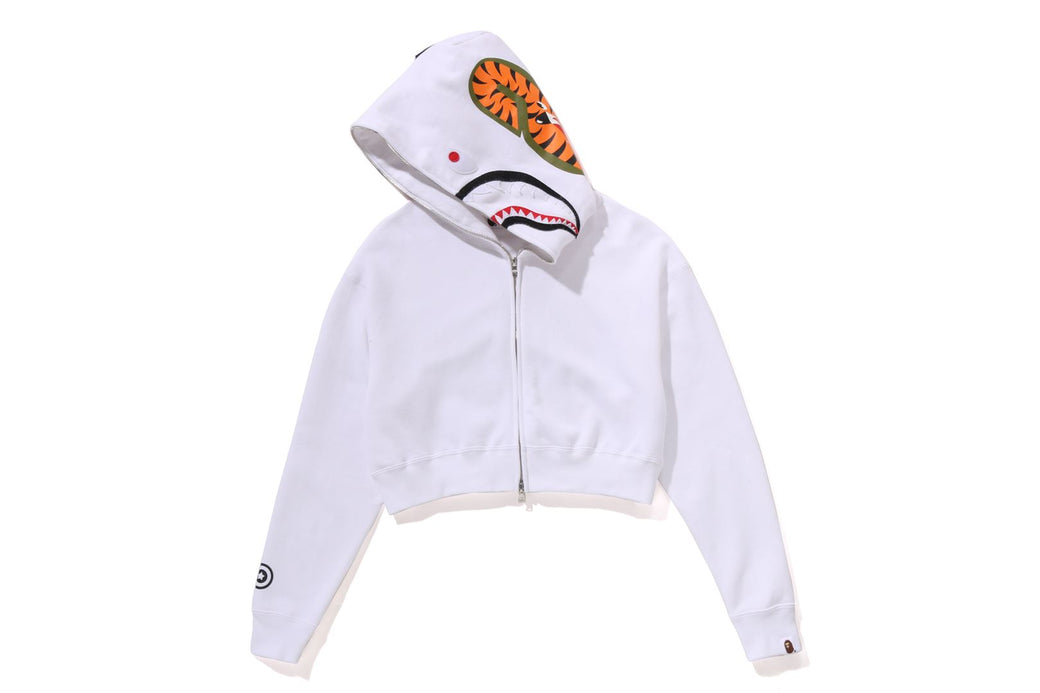 SHARK CROPPED FULL ZIP HOODIE | bape.com