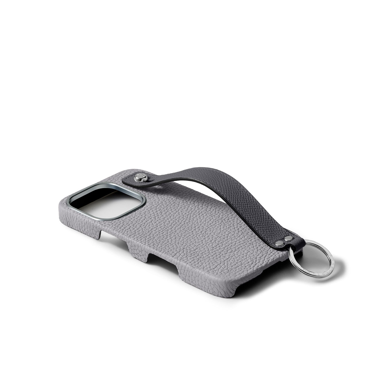 iPhone 16 Pro) ハンドル付き バックカバーケース シュリンクレザー