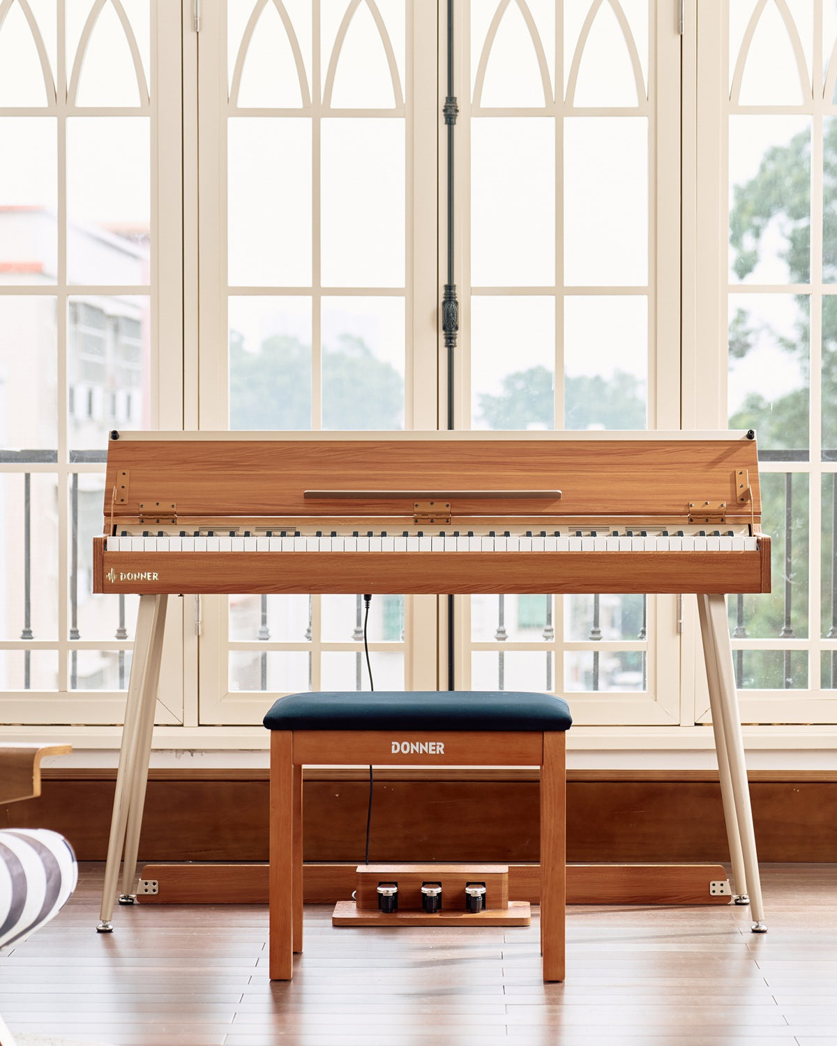 DDP-80 PLUS 88鍵木目調フルウェイト電子ピアノカバー付き初心者向け