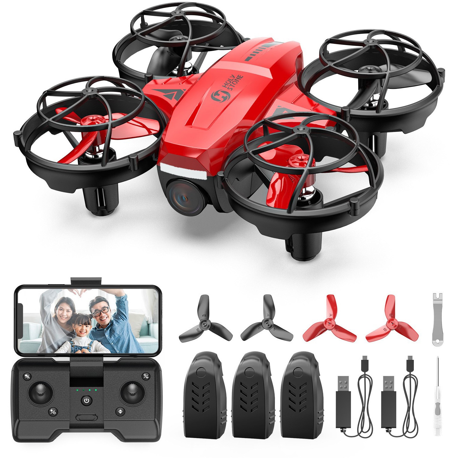 HS420-Red ドローン 1台 Holy Stone 【通販モノタロウ】
