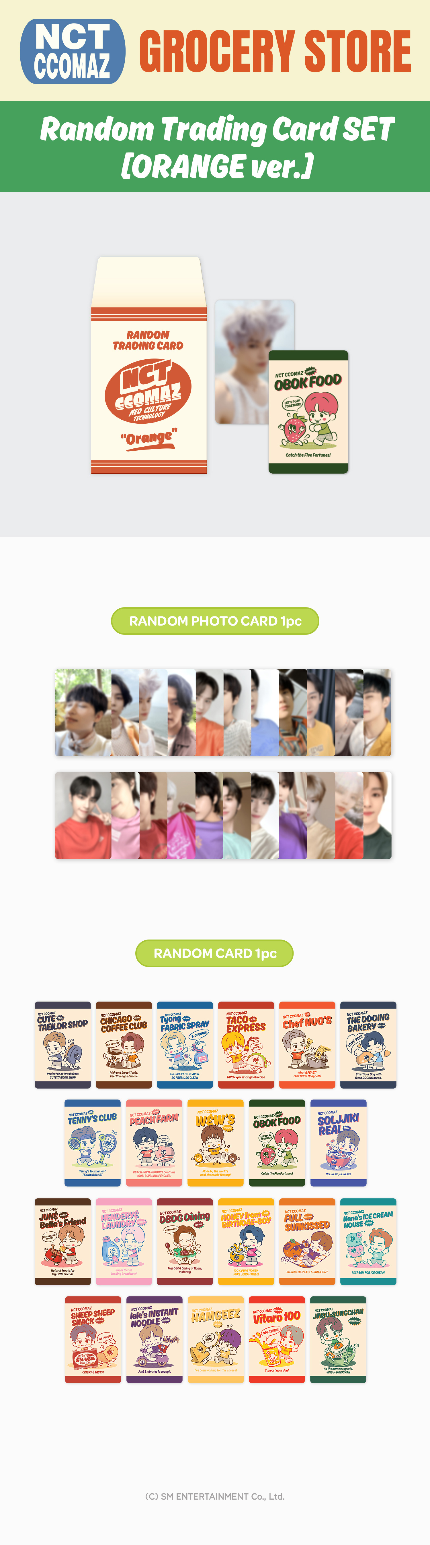 jp.ktown4u.com : NCT - RANDOM TRADING CARD SET [NCT CCOMAZ GROCERY