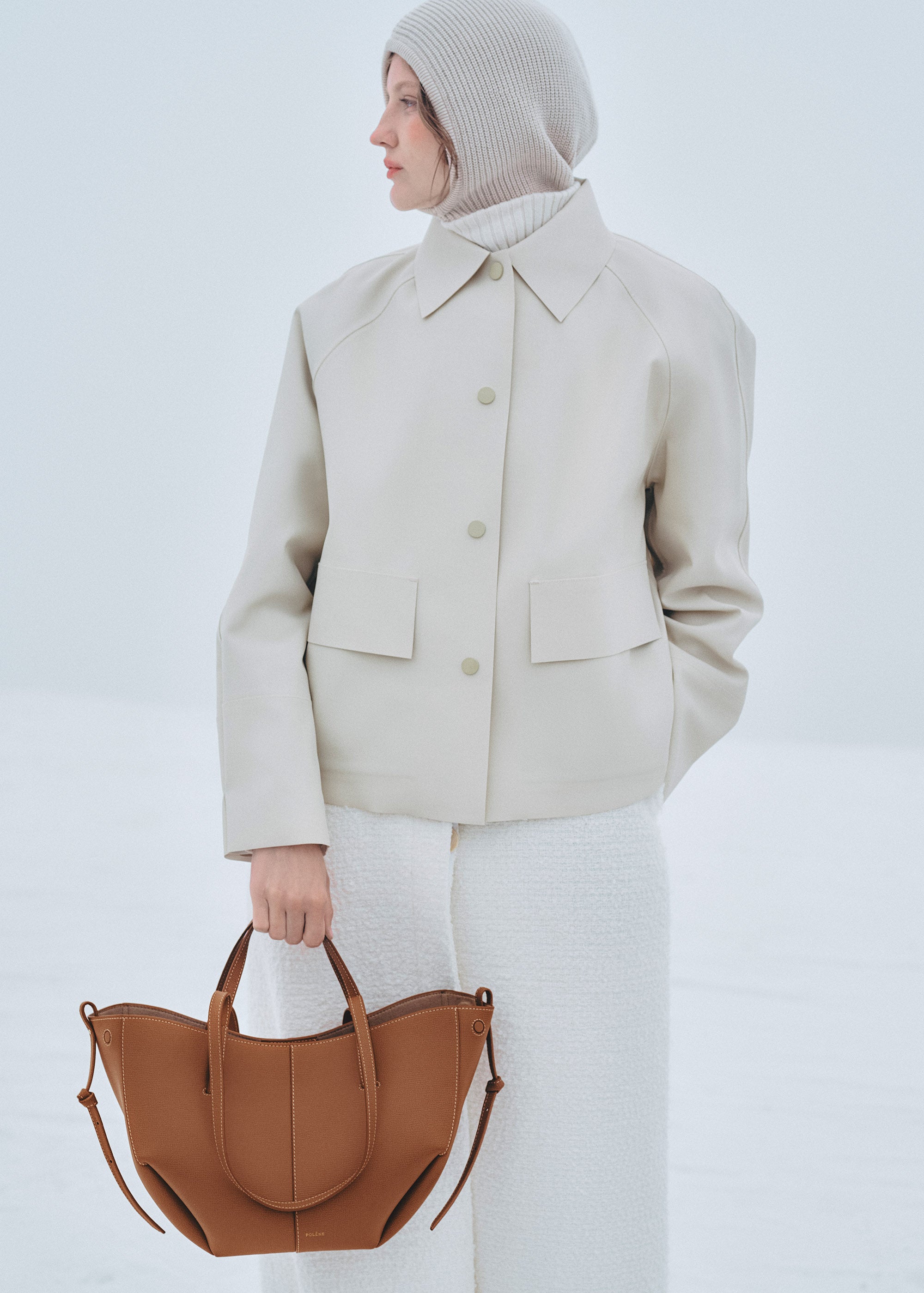 Polène | バッグ - Cyme Mini - キャメル テクスチャード