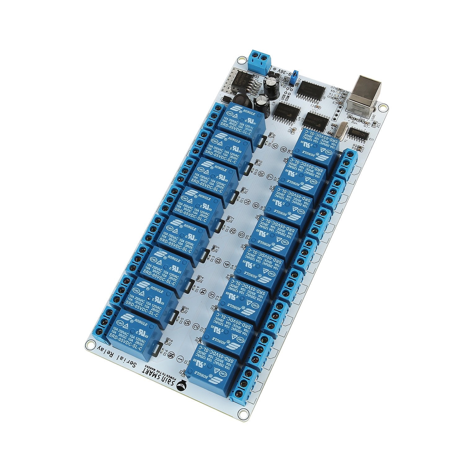 sainsmart サインスマート16チャネル9-36V USBリレー モジュール