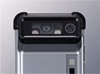 流通・商品管理の現場で活躍、バーコードリーダー搭載防水モデル。