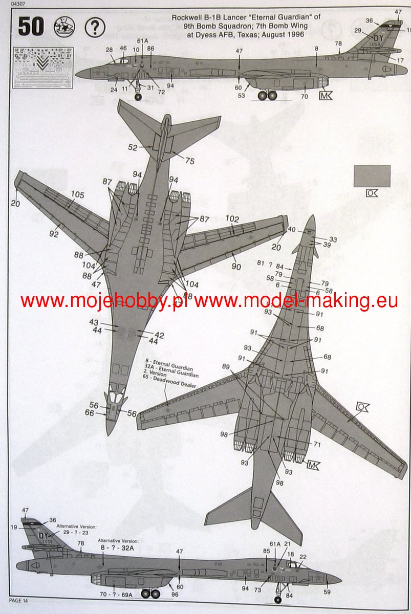 Bomber B-1B Lancer Revell 04307