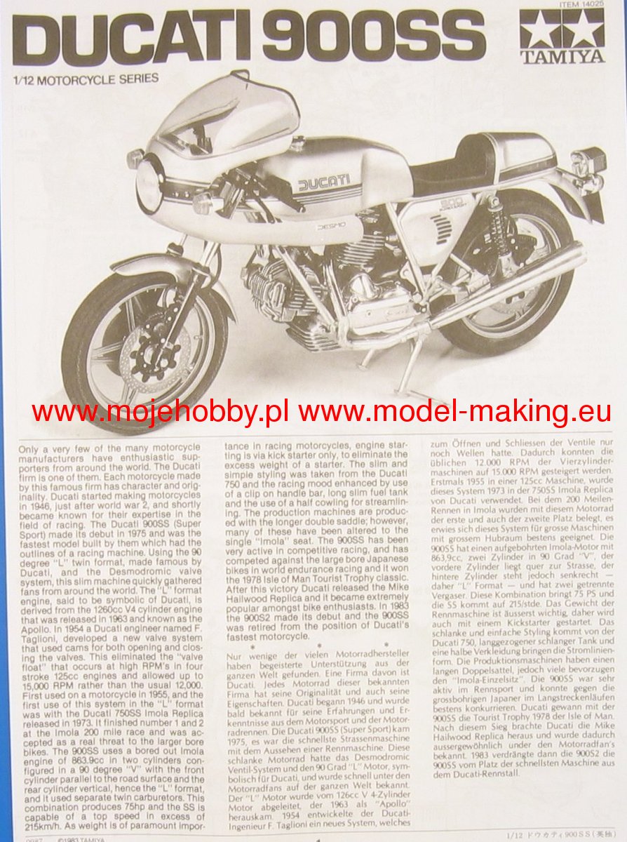 Ducati 900SS Kit - CF425 Tamiya 14025