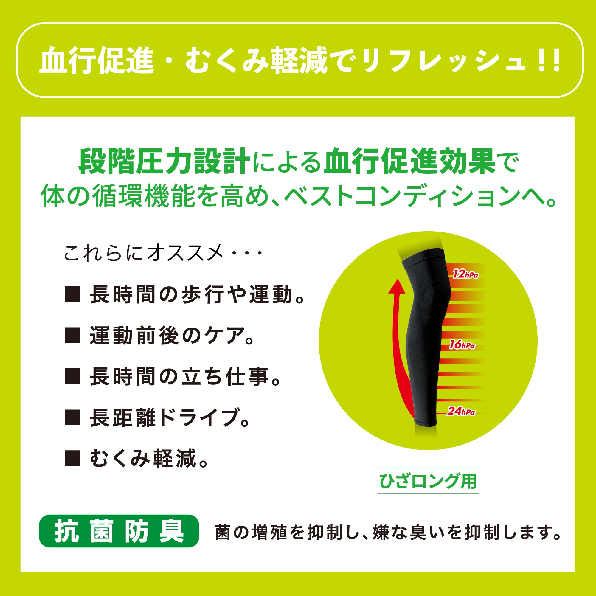 クラス1サポーターひざ用ロング（1枚入り）|C2JS8101|サポーター|健康