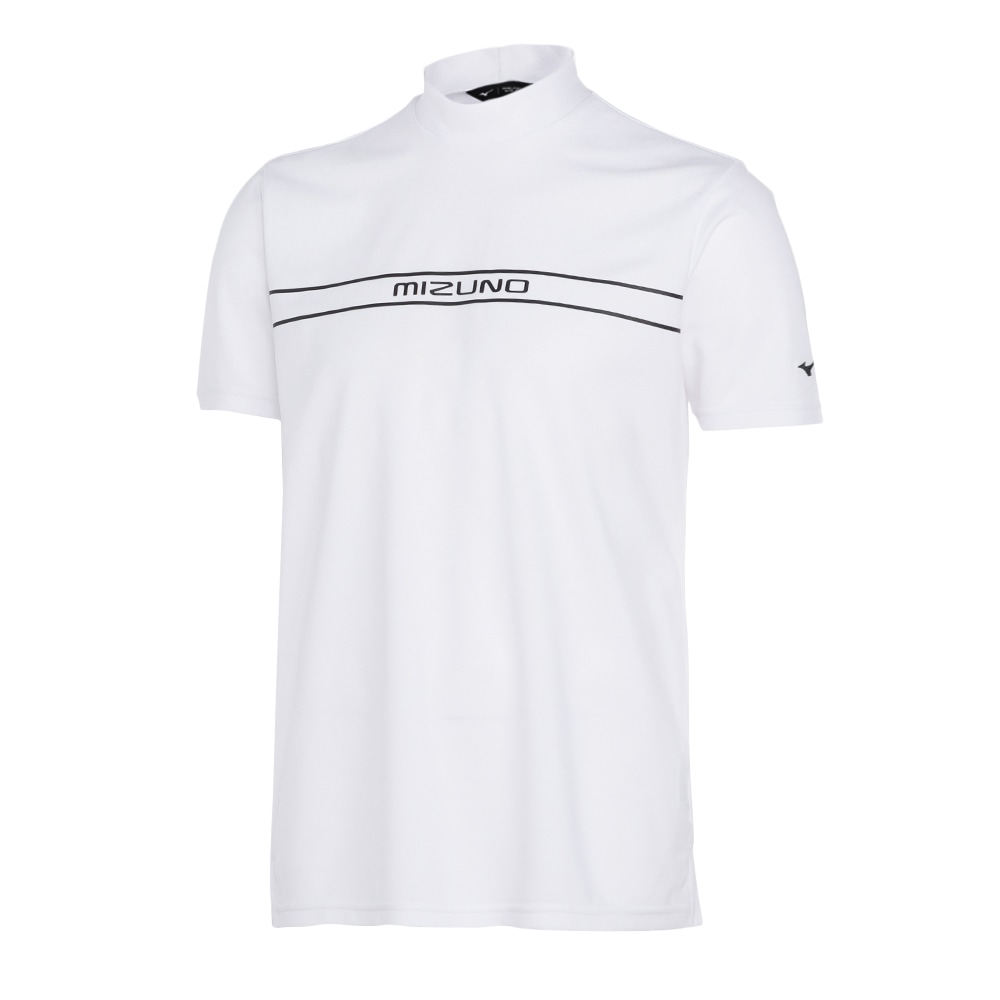 ミズノロゴプリント半袖モックネックシャツ|E2JAB065|半袖シャツ