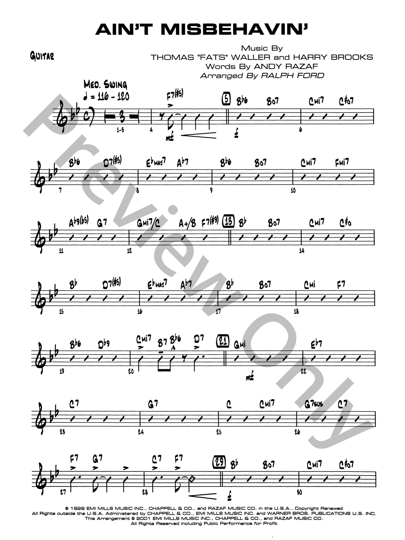 Ain't Misbehavin' Jazz Sheet Music | J.W. Pepper