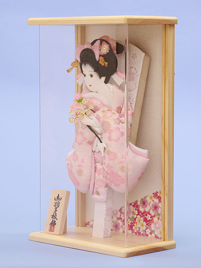 10号押絵羽子板飾り 美月(ピンク) 白木額入り – 寿鳳人形の東芸