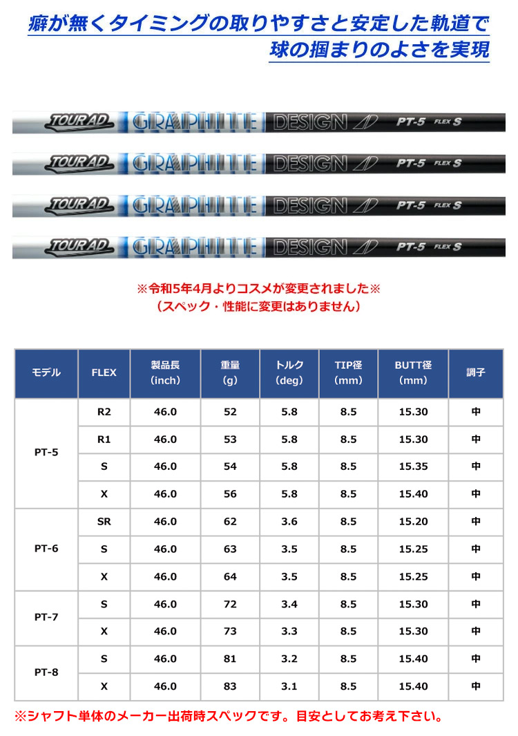 Tour ツアーAD DJ6Sシャフト AD DJ-6Sシャフト テーラーメイドスリーブ