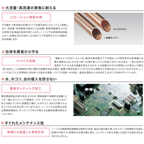 GQ-3210WZ-3 LPG+RC-7508M｜ノーリツガス給湯器[業務用][台所