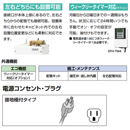 EHPN-F6N5｜LIXIL小型電気温水器 ゆプラス[壁掛設置][床置設置]
