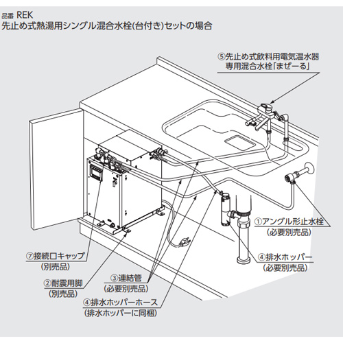 REKB25A22SW36D｜TOTO小型電気温水器 湯ぽっと[床置設置][先止式]