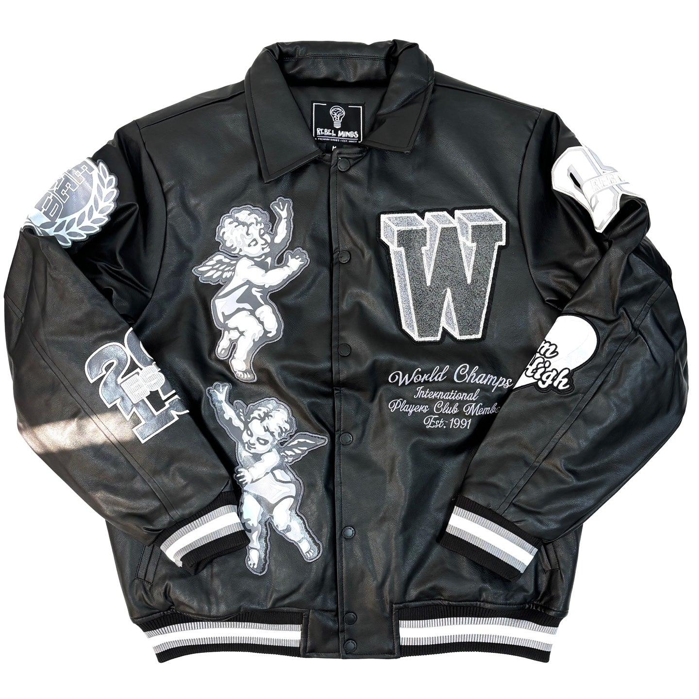 REBEL MINDS World Champs Leather Varsity Jacket – K MOMO