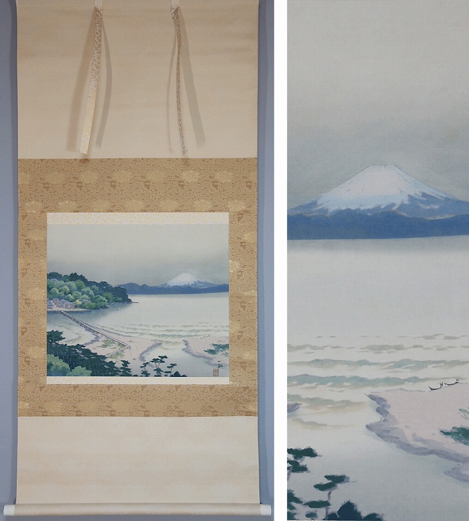 小島一谿 眺望富士 | 掛軸(掛け軸)販売／表装ご依頼は掛軸いっぷく掛軸