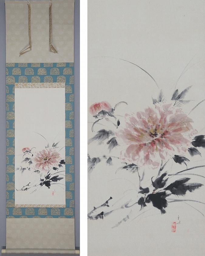 森守明 富貴花 | 掛軸(掛け軸)販売／表装ご依頼は掛軸いっぷく掛軸