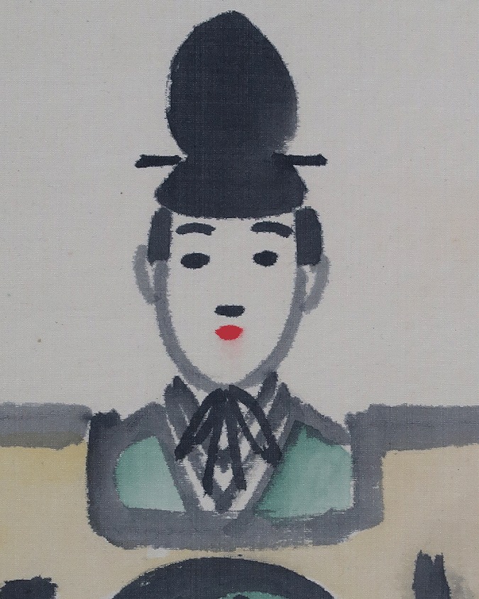 鹿子木孟郎 桃節句乃圖 | 掛軸(掛け軸)販売／表装ご依頼は掛軸いっぷく