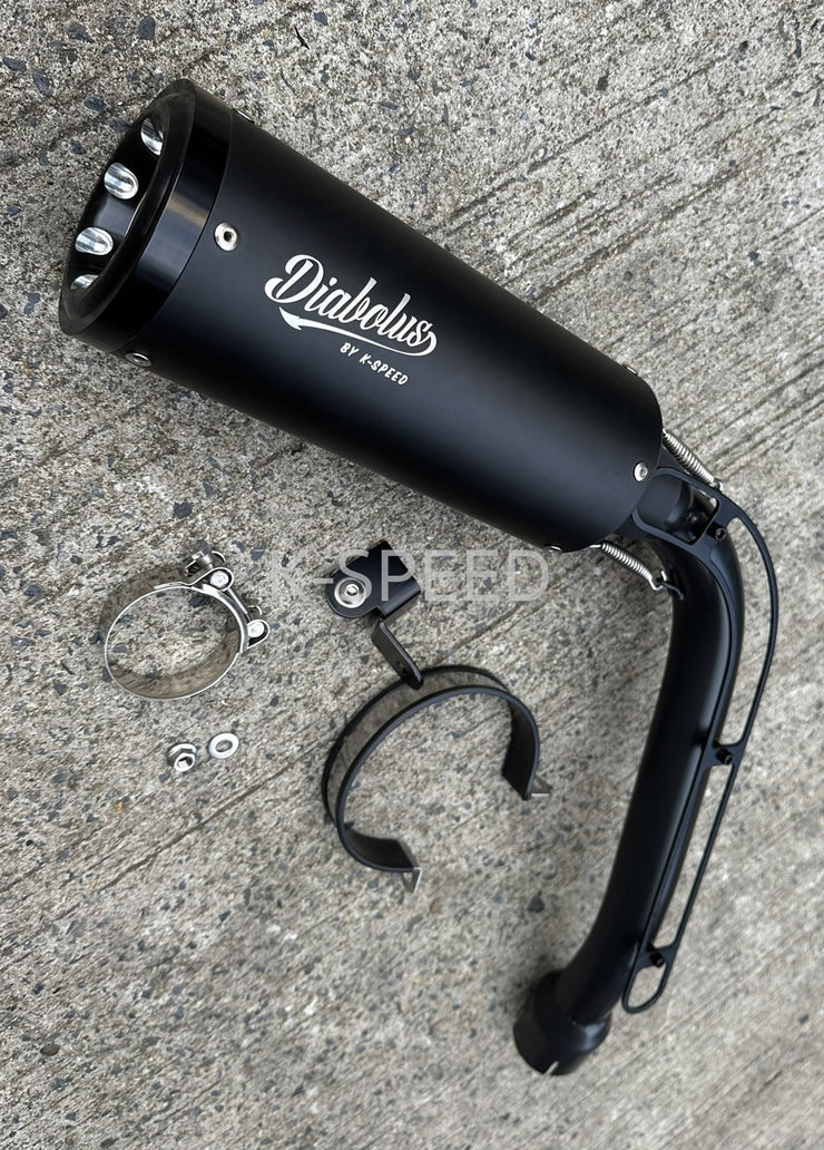 K-SPEED CL28J Super Black Slip-on Exhaust For HONDA CL500 Diabolus