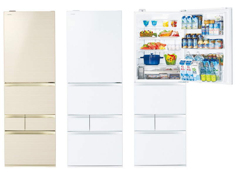 東芝、スリムな幅60cmなのに465Lの大容量を実現した冷凍冷蔵庫 - 家電