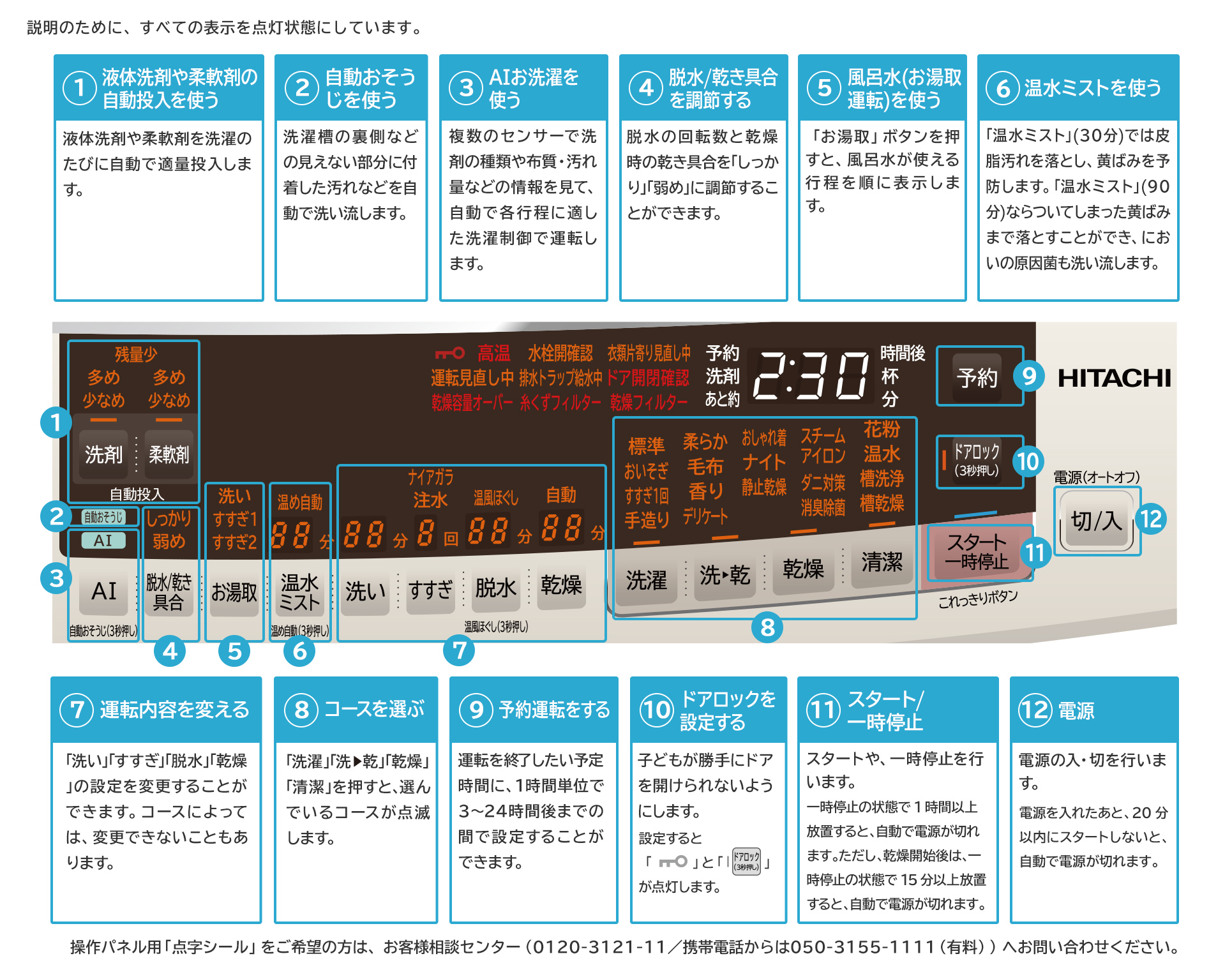洗濯乾燥機 BD-SX110C ： 洗濯機・衣類乾燥機 ： 日立の家電品