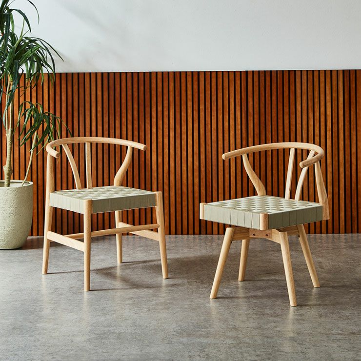 チェア単品 編み込みバンドの座面がおしゃれ デザインチェア RC-602