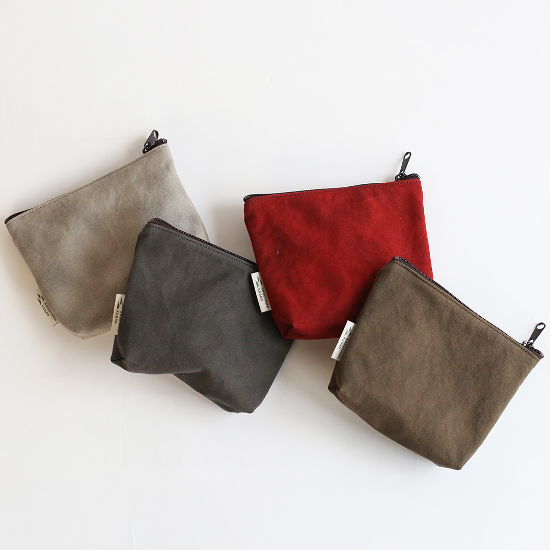 備長炭染め帆布ミニポーチ | 香久山鞄