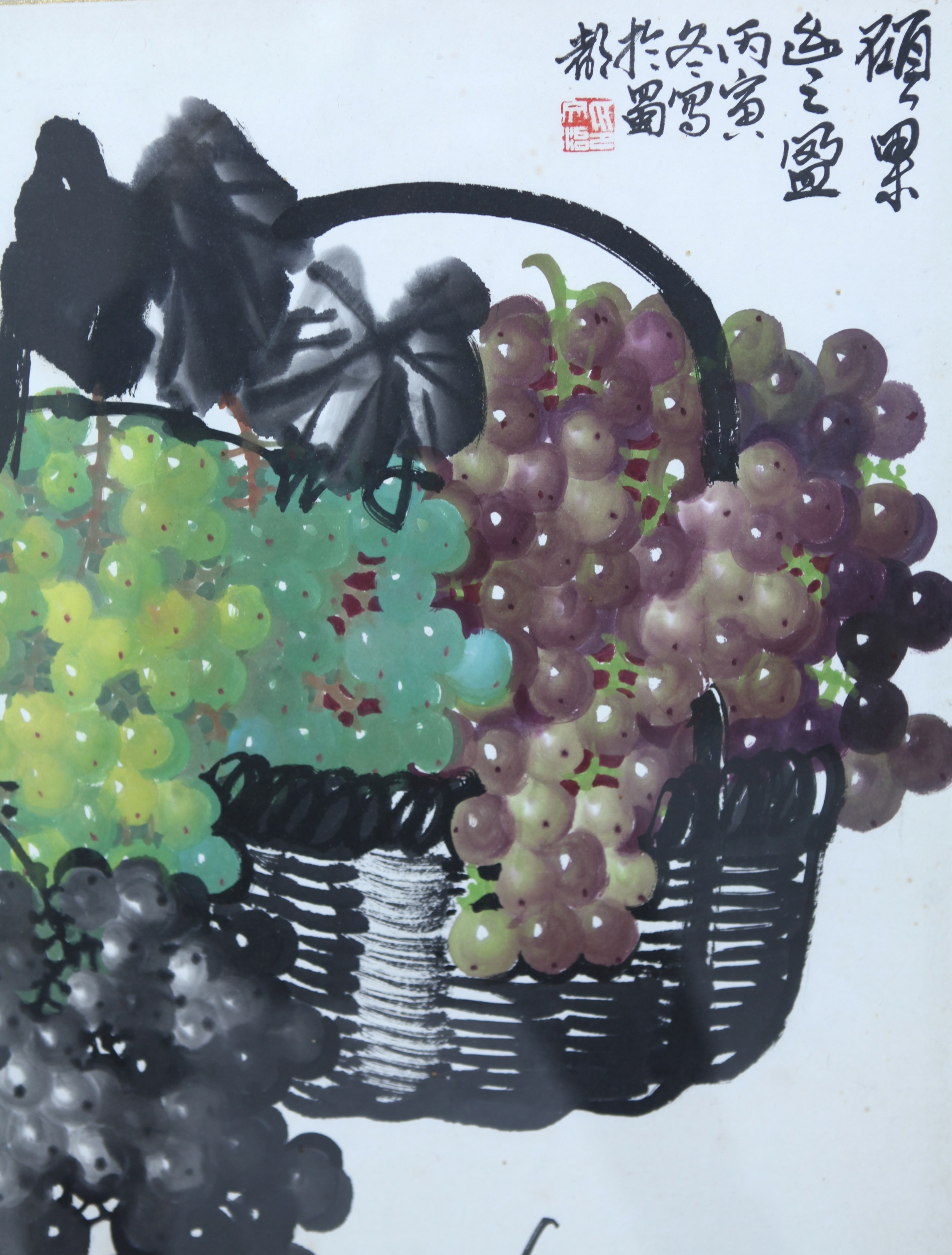 暖簾『藤』水墨画家による肉筆 一点物 暖簾『藤』水墨画家による肉筆