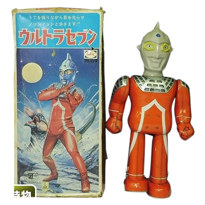 参考価格】ブルマァク ブリキ ウルトラセブン 電動歩行/ウルトラマン