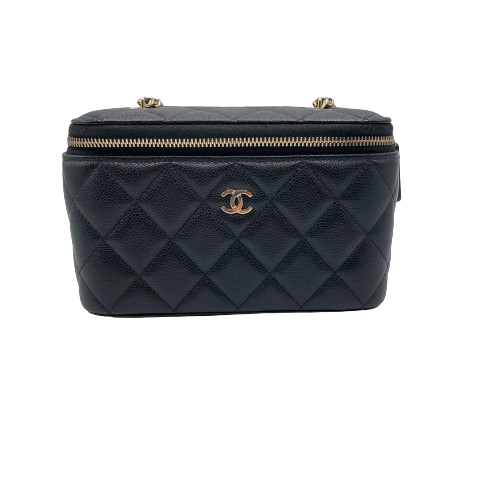 CHANEL シャネル バニティ バッグ キャビアスキン AP1341ブラックの