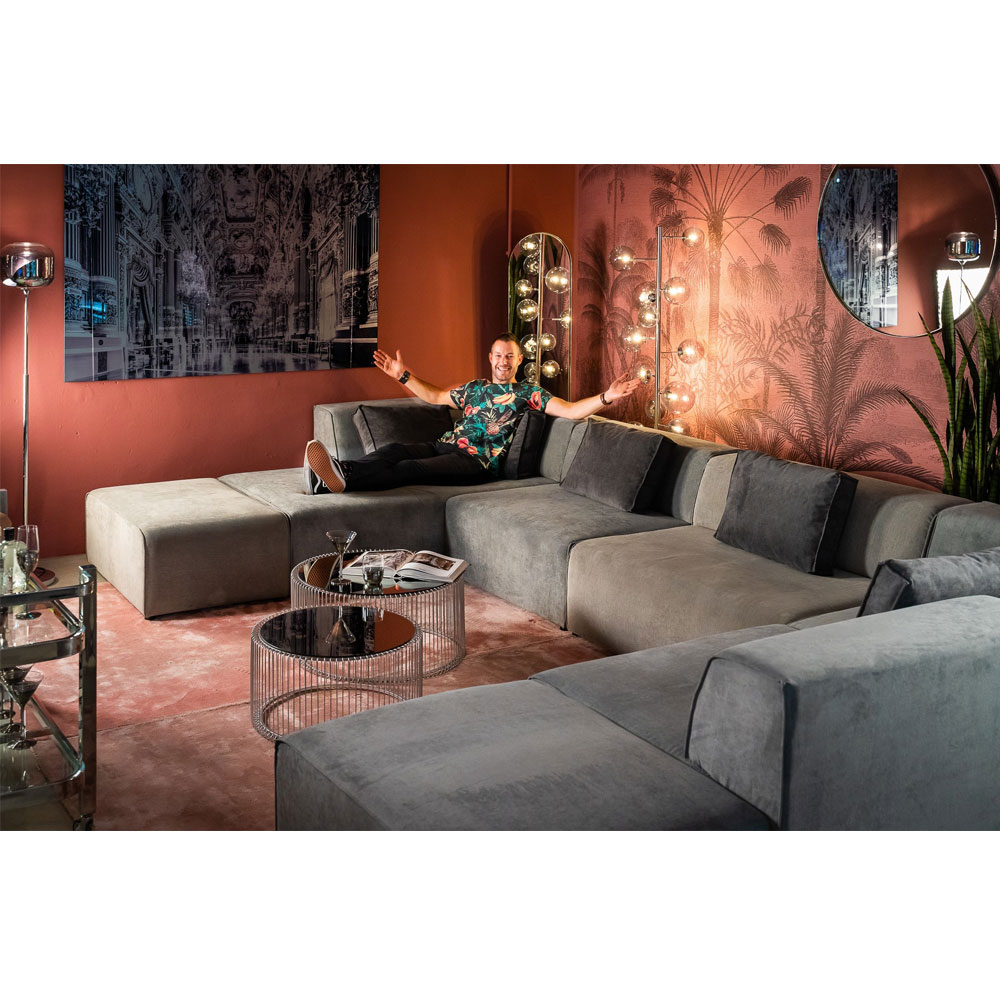 インフィニティ オットマン エレメンツ グレー レフト ソファ - L型