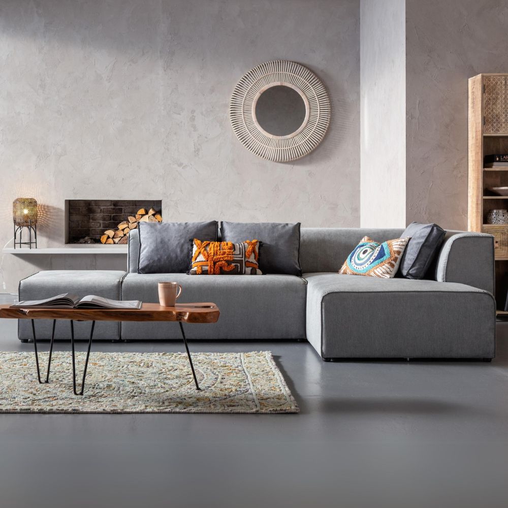 インフィニティ オットマン(ライト) グレー ソファ * - L型ソファー