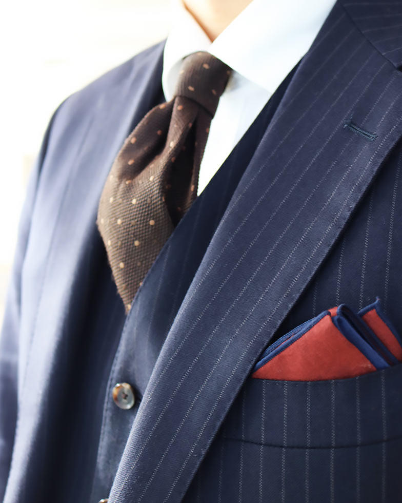 ネイビー×ブラウン 東京エリア 山形聡 | オーダースーツのKASHIYAMA