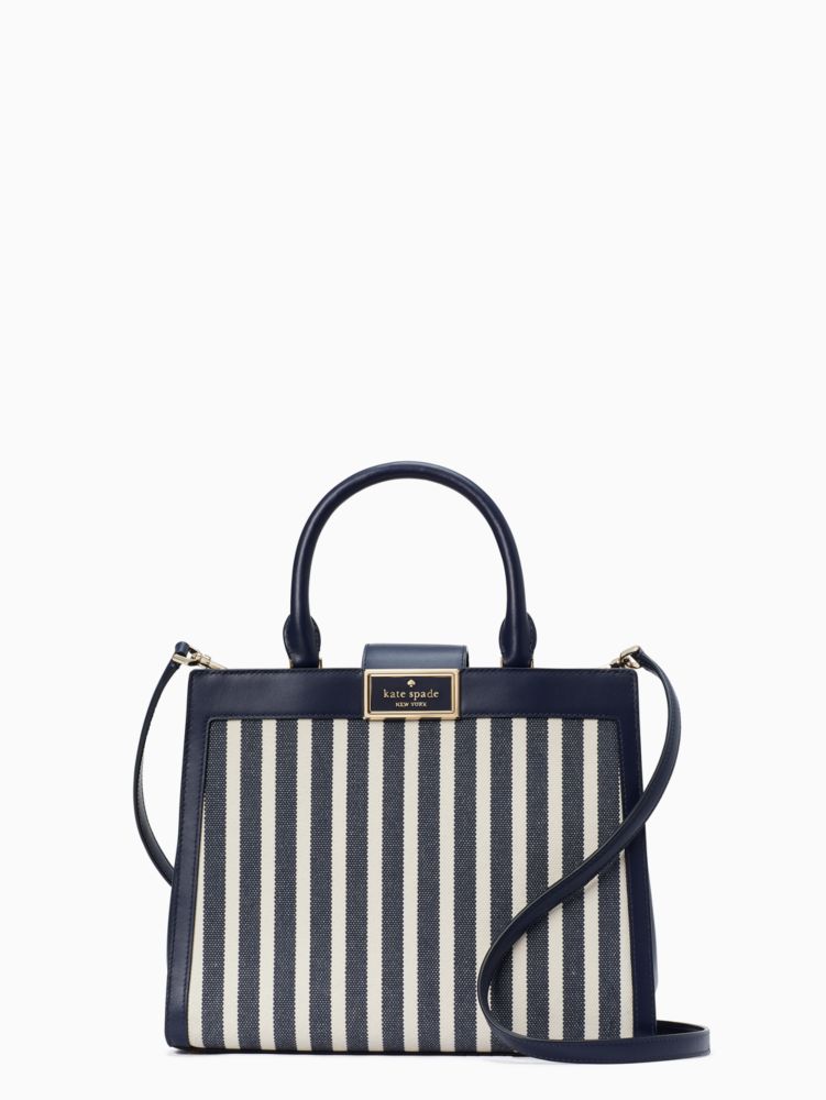 リーガン ストライプ キャンバス サッチェル | バッグ | ケイト