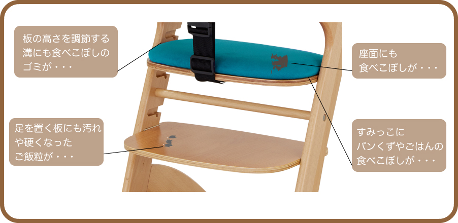 カトージ 木製ベビーハイチェア ファニカ(テーブル付き・テーブル