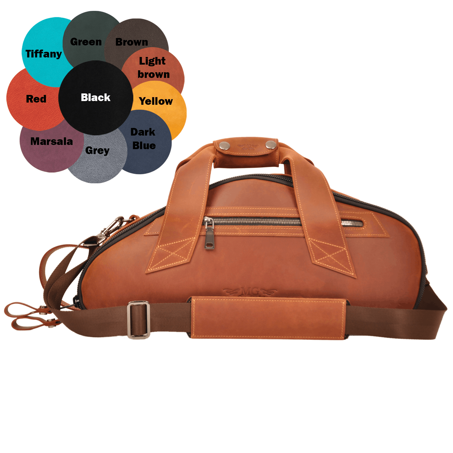 Gig Bag for Curved Soprano saxophone | Genuine leather 