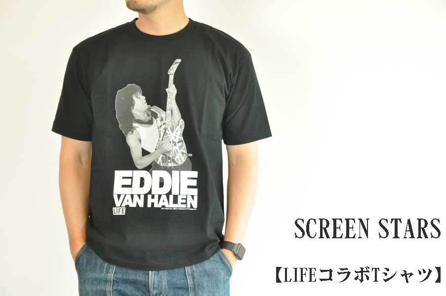 SCREEN STARS LIFEコラボTシャツ エディヴァンヘイレン メンズ 人気