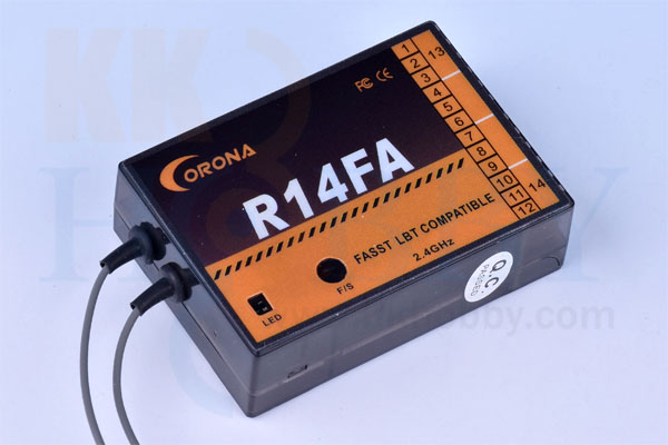 KK HOBBY 】 コロナ R14FA（FASST互換2.4G受信機） フタバ FUTABA