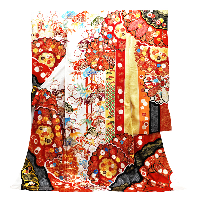 振袖 青柳 桶絞り「華紋に吉祥文様」 − 振袖｜美はよろこび 着物の丸中