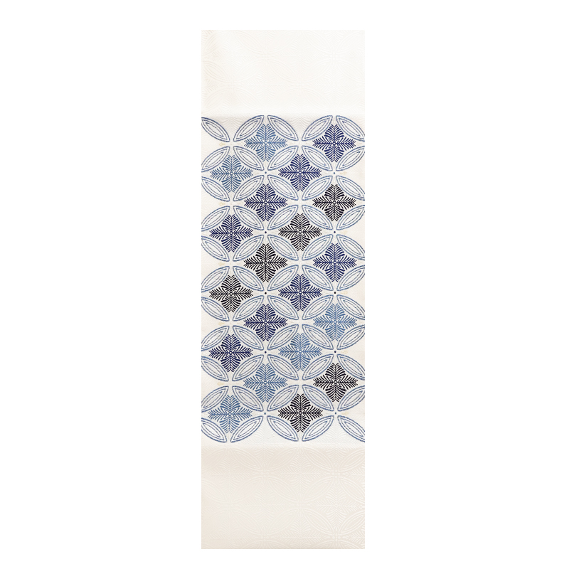 袋帯 山口美術織物 本藍唐織七宝文様袋帯 − 帯｜美はよろこび 着物の丸中