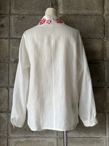 atelier naruse アトリエナルセ / リネン刺繍ショールカラーブラウス