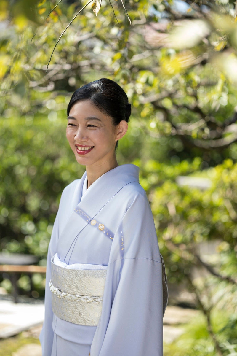 最上級の上品さをまとう訪問着 七宝霞紋 藤[紅衣オリジナル] – 木下