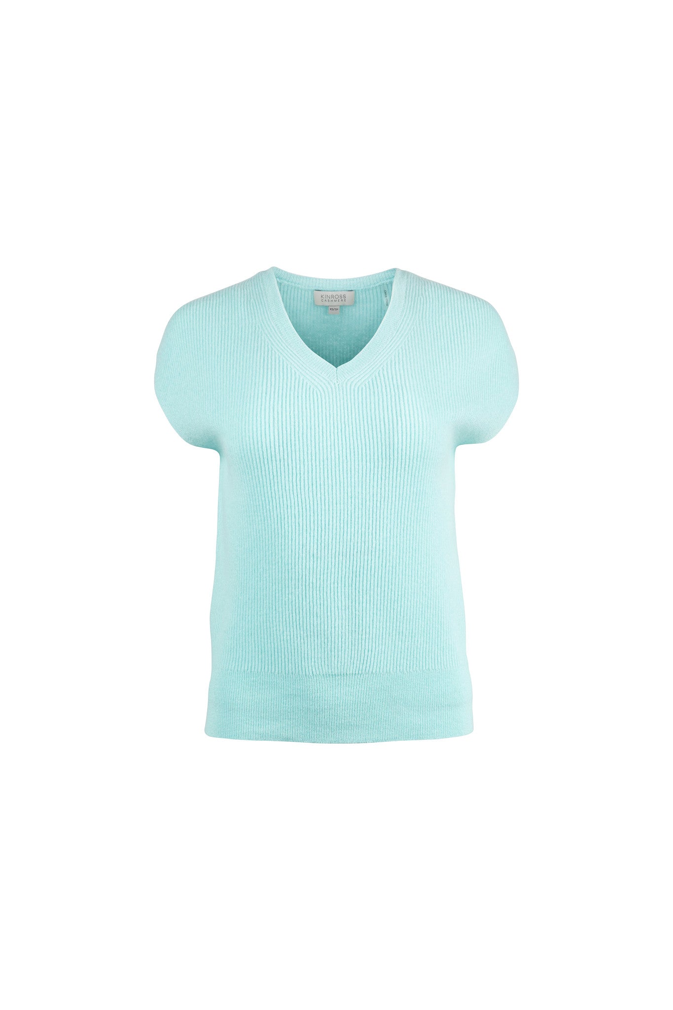 RIB CAP SLEEVE EASY VEE – Kinross Cashmere