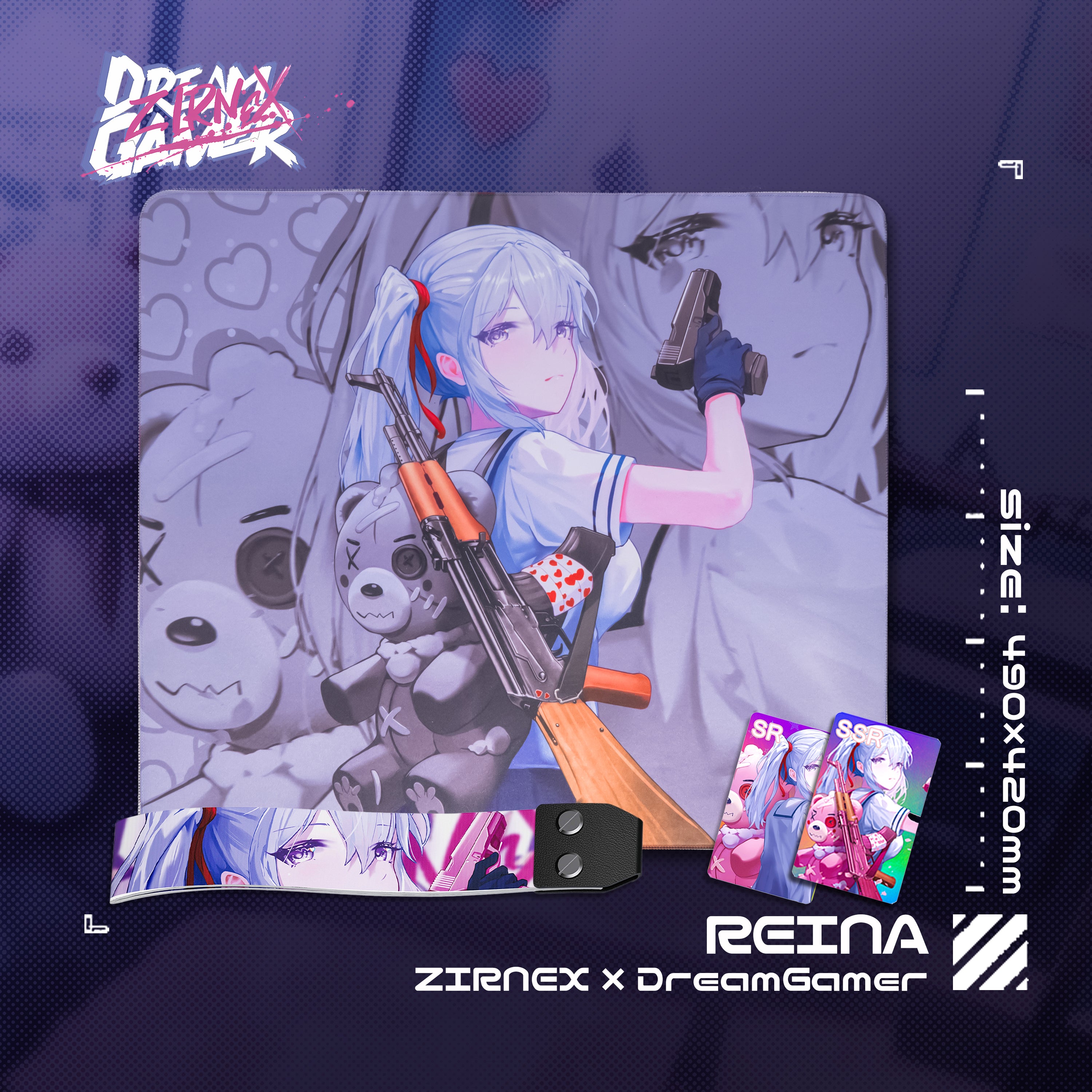 ZIRNEX × DreamGamer - REINA 宮内怜茉【布製マウスパッド】