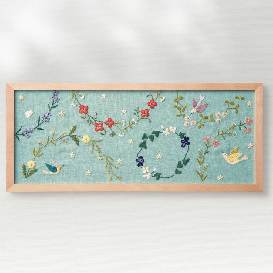 フランス刺しゅうキット マカベアリス ひかりの風景(春のひかり) |生地