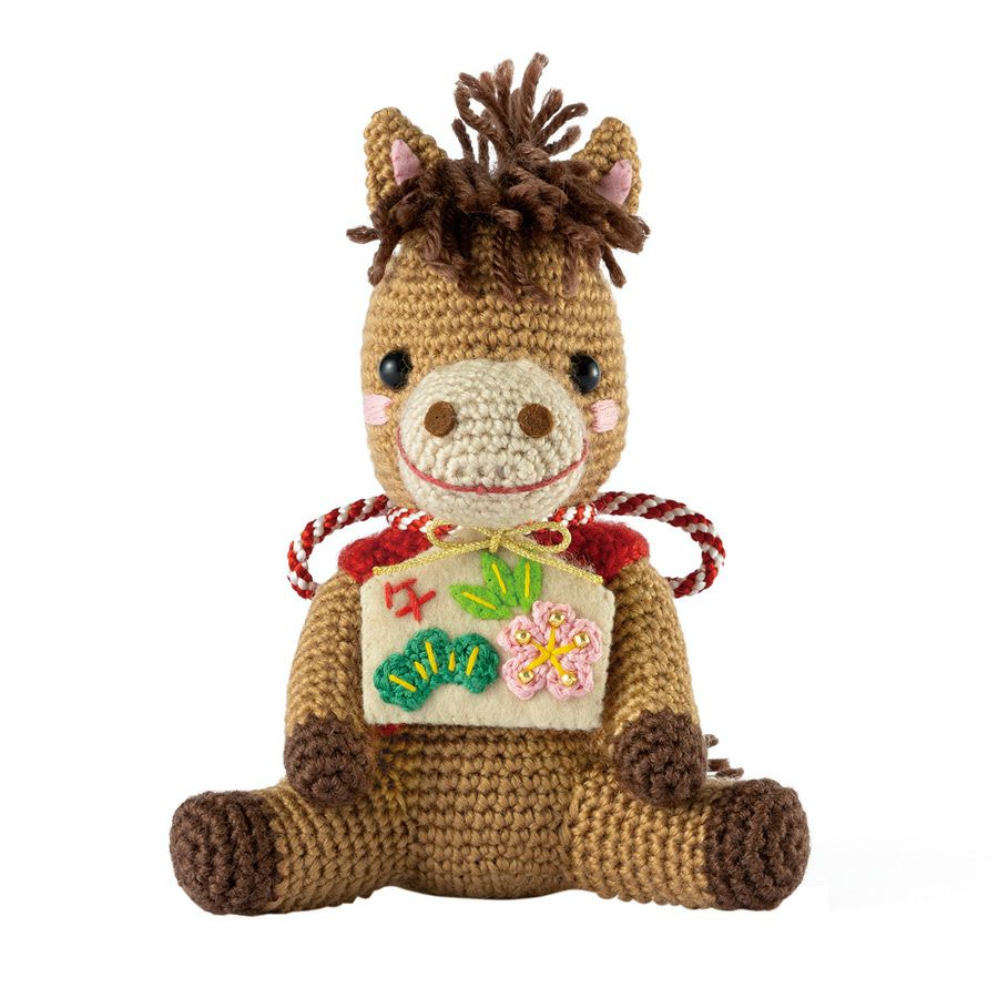 2026干支あみぐるみキット 絵馬とお馬さん |生地 和柄/和布/ちりめん